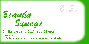 bianka sumegi business card